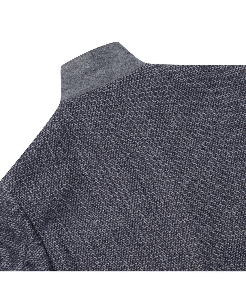 BRENTWOOD [Selection] Wool Blended Two-Tone Knit Jacket Brjbw25811Nyx