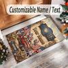 American Patriotic Theme Crystal Velvet Rug Personalized Custom Name Text Soft Floor Mat Home Decor