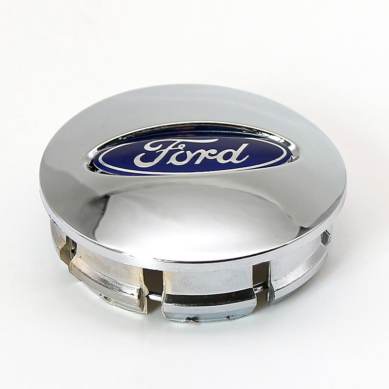 BBBT7 ABS 65mm Car Styling Wheel Center Hub Cap Emblem Logo Hub Cap Silver For Ford Fiesta Mondeo Fusion Explorer Escape Car Styling