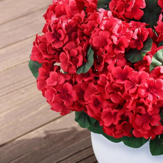 Искусственный горшечный цветок с зелеными листьями, реалистичный, устойчивый к УФ-лучам, искусственный шелковый цветок с горшком, для внутреннего и наружного сада, патио, балкона, бонсай-декорация