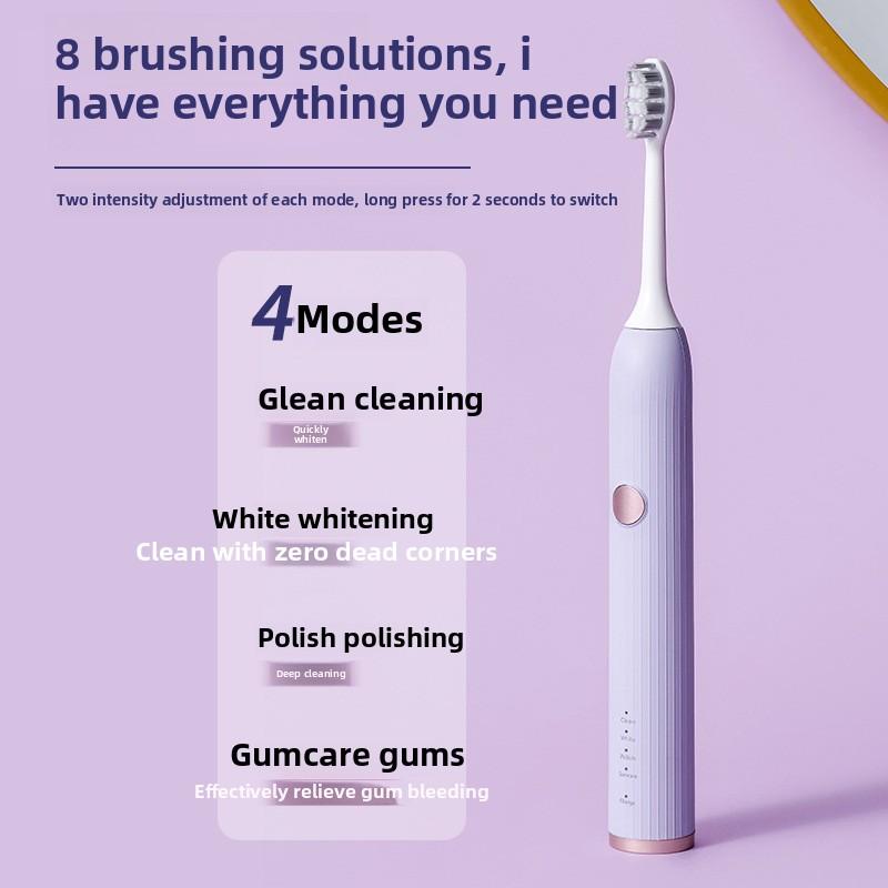 Electric Toothbrush, Couple Rechargeable Automatic Intelligent Adult Soft-bristled Sonic Toothbrush