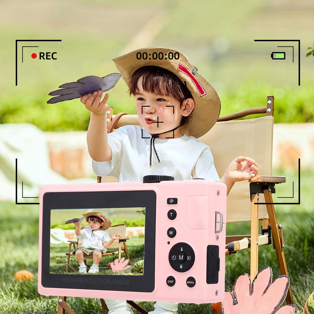 4K Digital Camera for Photography Auto 6 P HD Camera with 10 Filters Front Flash 3 Inch Screen