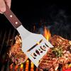 Stainless Steel Barbecue Shovel 2 in 1 Pancake Scraper Grill Accessories Steak Turner  Outdoor