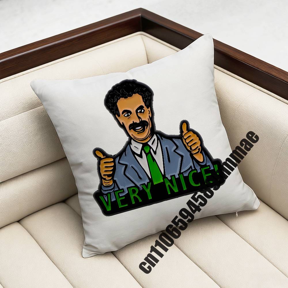 For Borat Very Nice Great Success Throw Pillow Case Sham xcm xcm Square Car Pillowcase Pad Cushion Cover