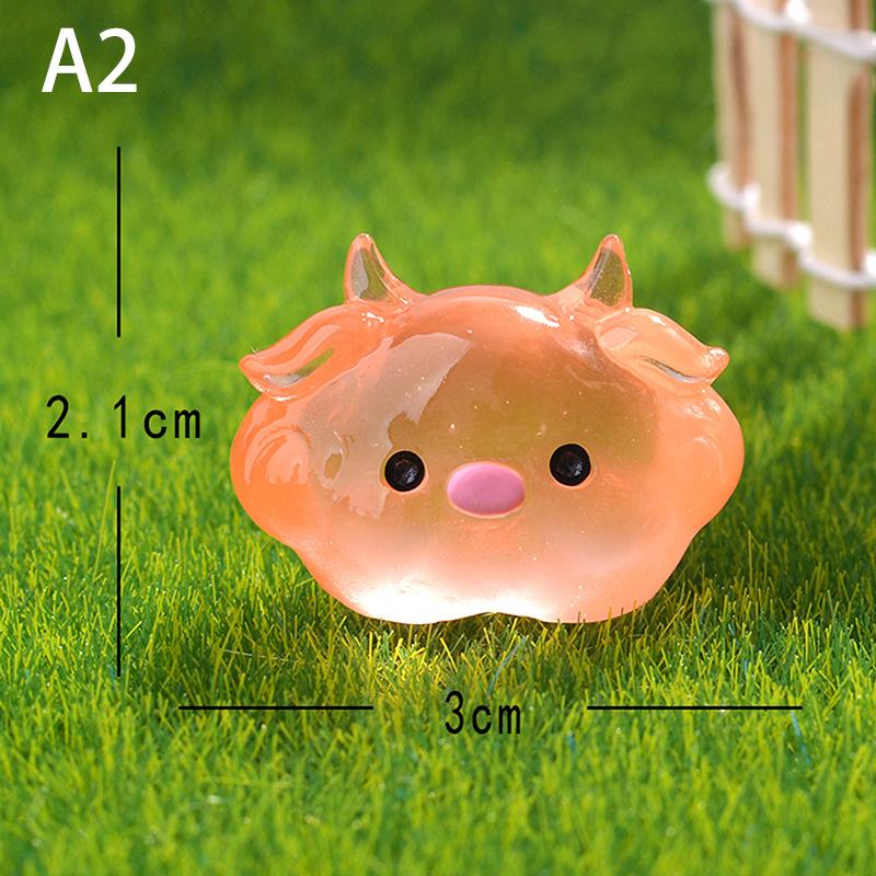 1 шт. Мини светящиеся милые животные микро украшения миниатюрные животные горшечные украшения домашние микро ландшафтные аксессуары