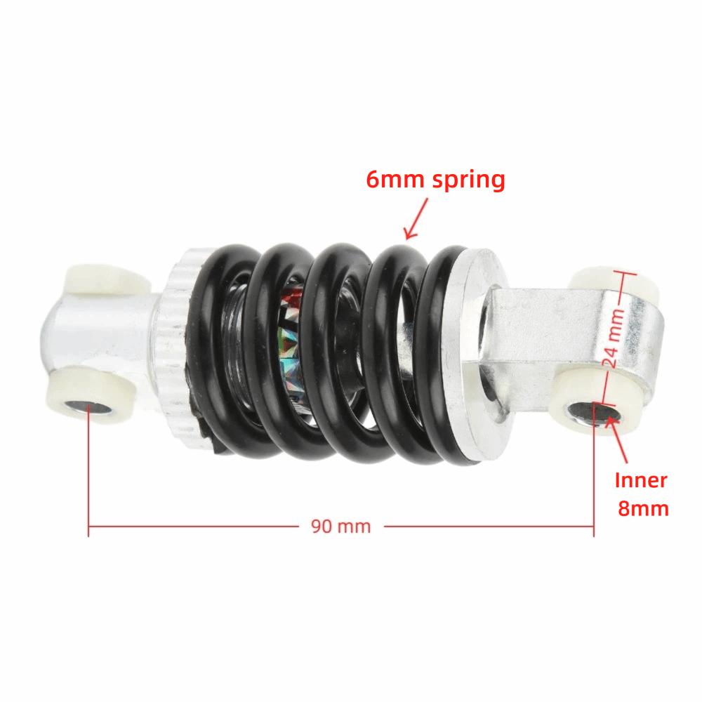 2PCS 90mm Spring Shock Absorber Aluminum Alloy Mountain Bike Shock Absorber Dirt Bike