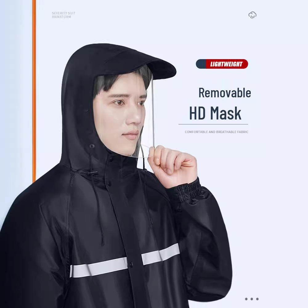 Unisex Full-Body Rainproof Motorcycle Raincoat for Adults