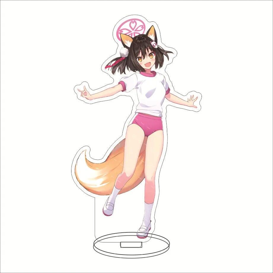Blue Archive Hyakkiyakou School Acrylic Stand Characters Kasuga Tsubaki Waraku Chise Kuda Izuna Desk Display Standing Ornament
