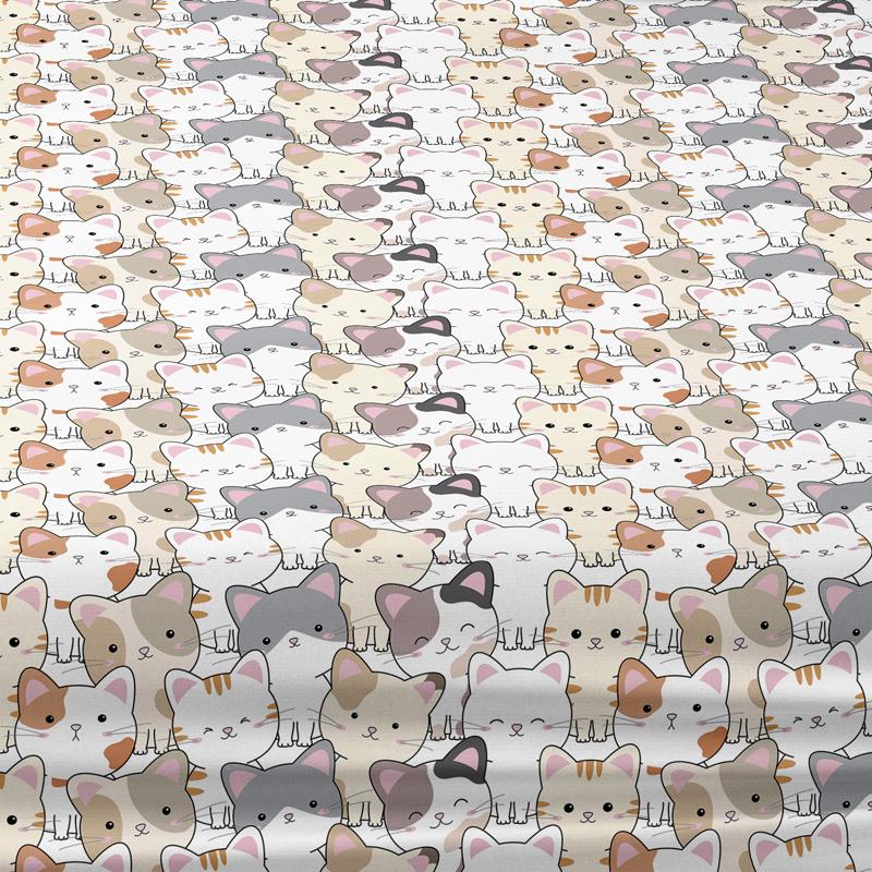 1 Cartoon Fun Animal  Printed Matte Fitted Sheet, Bedroom Printed Bed Cover, Bedding (Excluding Pillowcases)