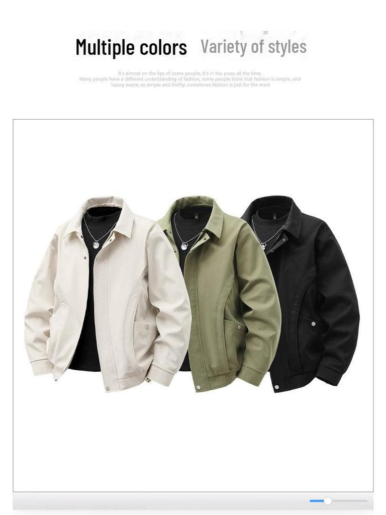 Мужская модная американская повседневная куртка с лацканами - весенняя рабочая одежда для пилотов, доступны большие размеры