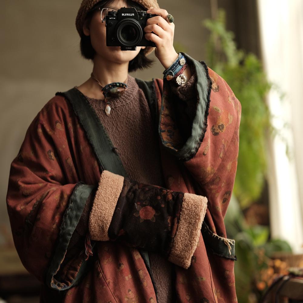 Древняя Грязь Ретро Стеганый Муфта для Рук из Овчины SC078 Фрэн