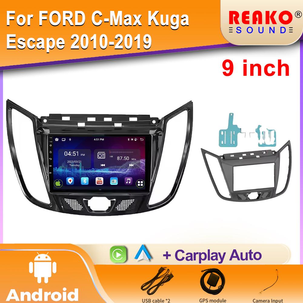 Car Radio Carplay For FORD C-Max Kuga Escape 2010-2019 Navigation GPS Android Auto Multimedia Player Stereo Unit WiFi  2din 4G