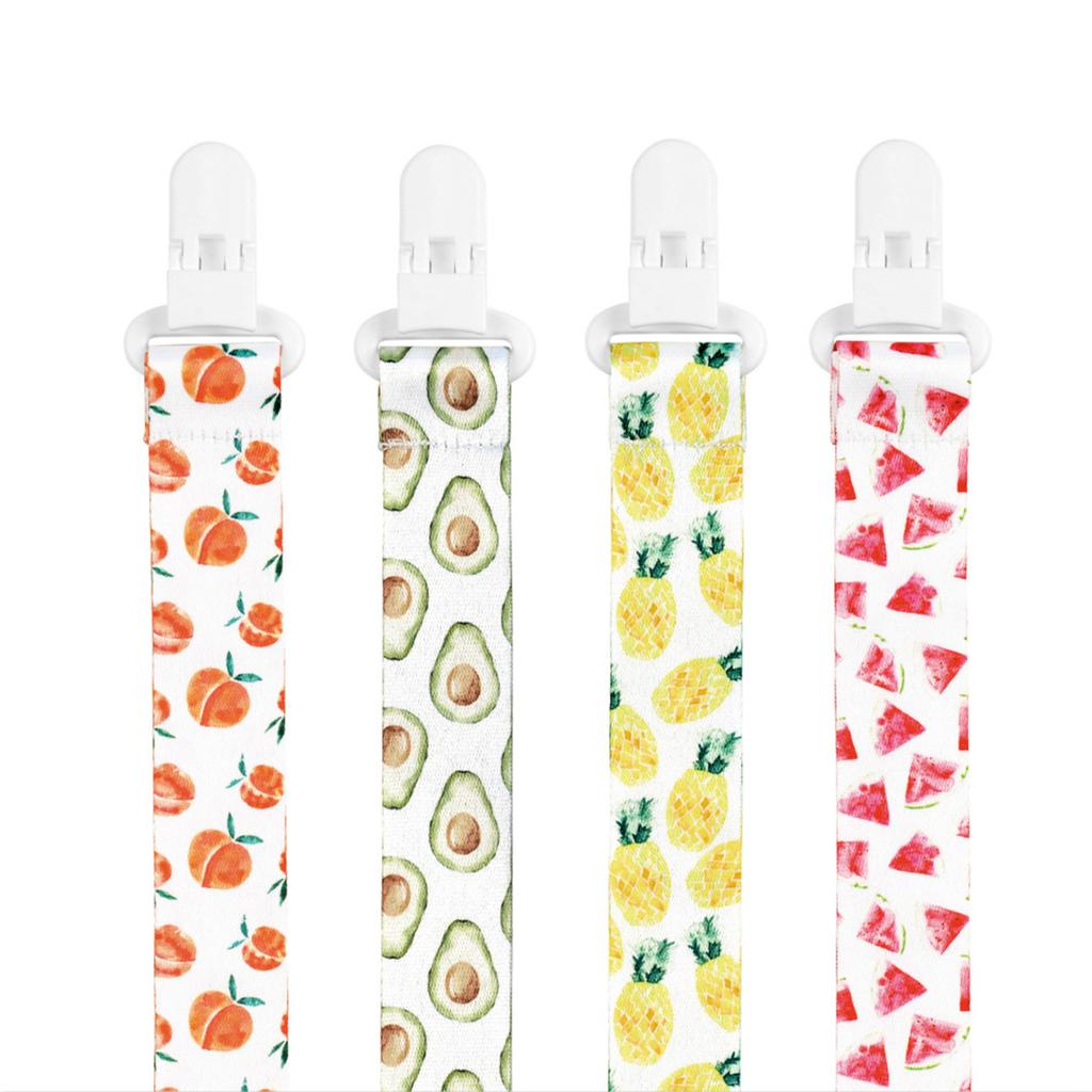 4 шт./упак., зажим для детской соски, держатели для соски, моющиеся, с красивыми узорами для маленьких мальчиков и девочек