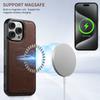 Беспроводная зарядка Чехол для телефона Роскошная ПУ кожа Магнит для IPhone 17 Pro Max 16 Plus 15 14 13 12