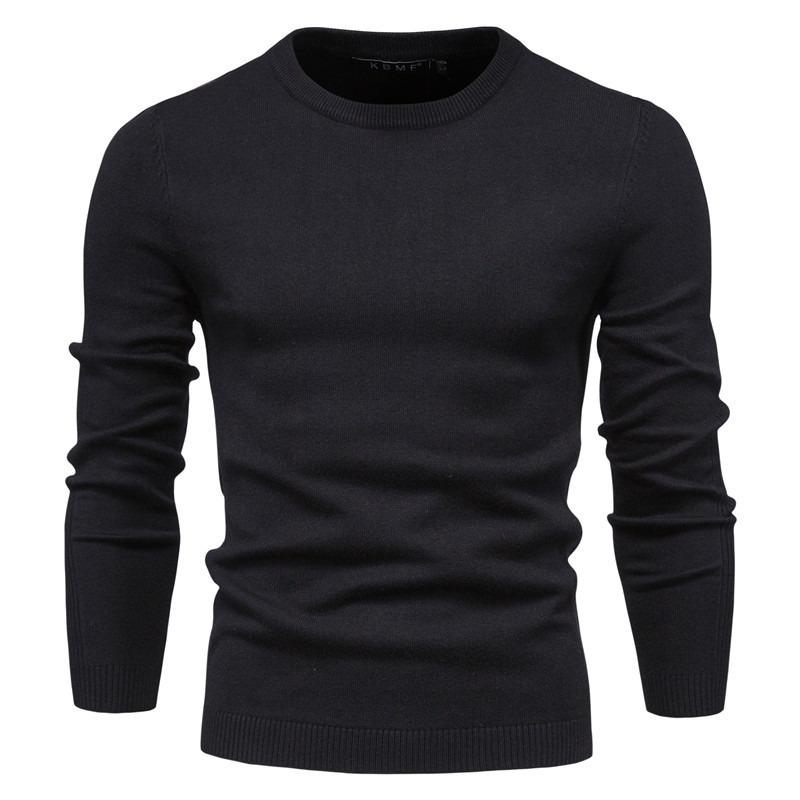 Colors Mens Thick Pullover Knit Sweater Slim Fit Round Neck Long Sleeve