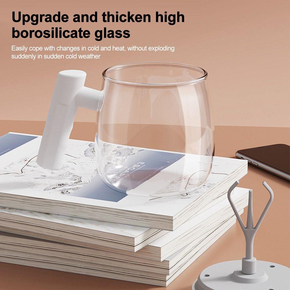 Self Stirring Mug Rechargeable Electric Mixing Cup Durable Glass Cup