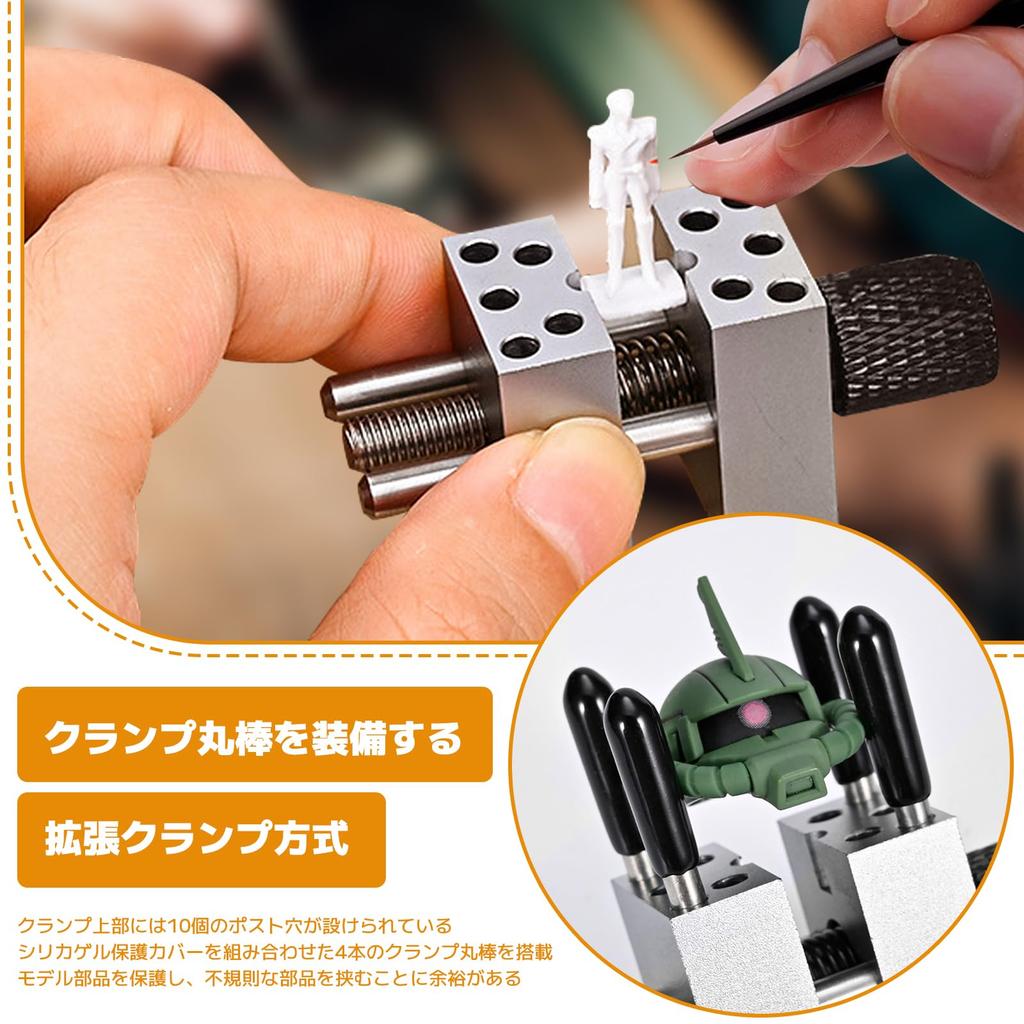 CMD Mini Metal Vise, Plastic Model Tool, Desktop Vise, Mini Vise, High Precision, For Fine Work, Model Clamping, Fixing (B: Black)