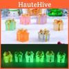 Charming Resin Craft Luminous Gift Box Diy Miniature Night Light Car Ornament Six Colors