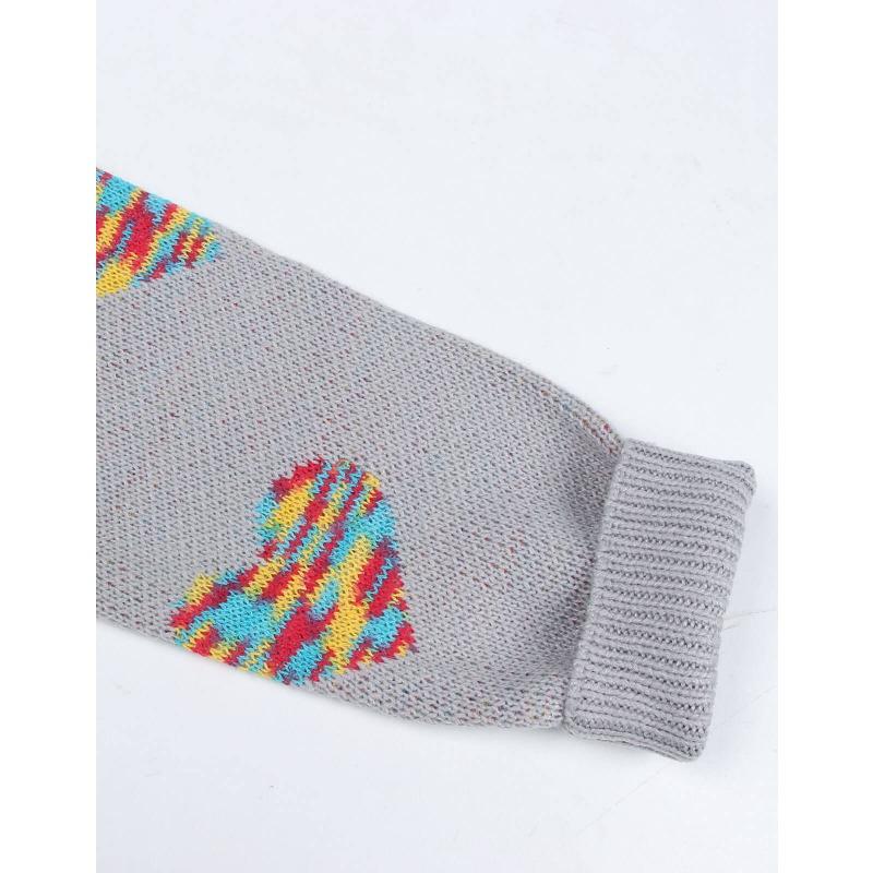 Женский свободный свитер осень/зима, вязаный жаккардовый свитер Love