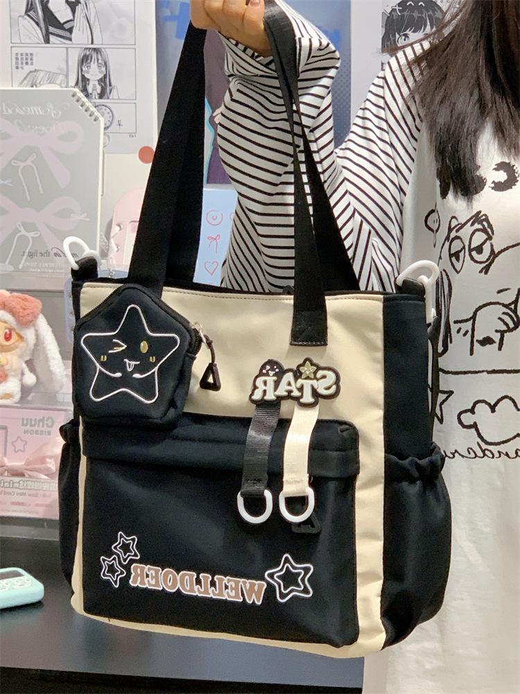 Школьная сумка японский инс милая студенческая портативная сумка для репетиторства высокая ценность большая вместимость повседневная сумка через плечо универсальный милый рюкзак
