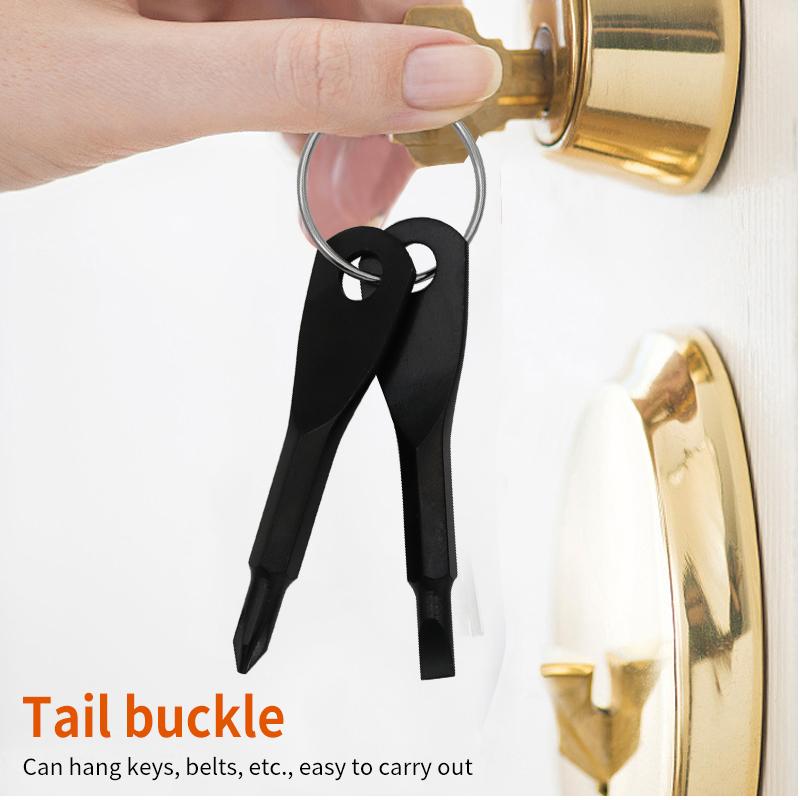 Портативный крестообразный шлицевой брелок для ключей с отверткой Phillips, многофункциональный мини-карманный инструмент для ремонта, гаджет