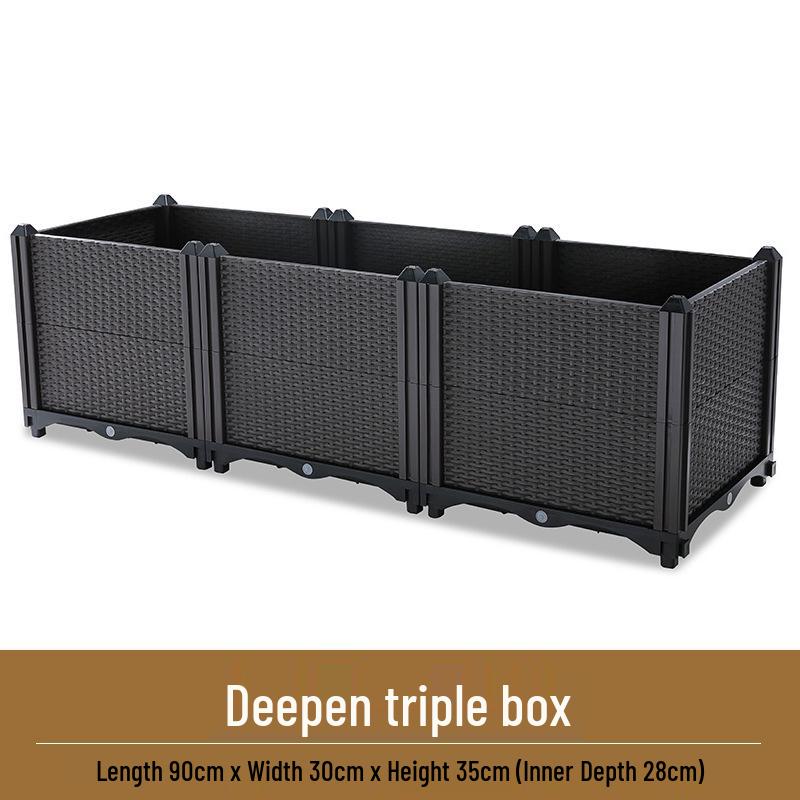 Extra Large Multi-layer Rectangular Planting Box for Home Balcony - Ideal for Fruits, Vegetables, and Flowers