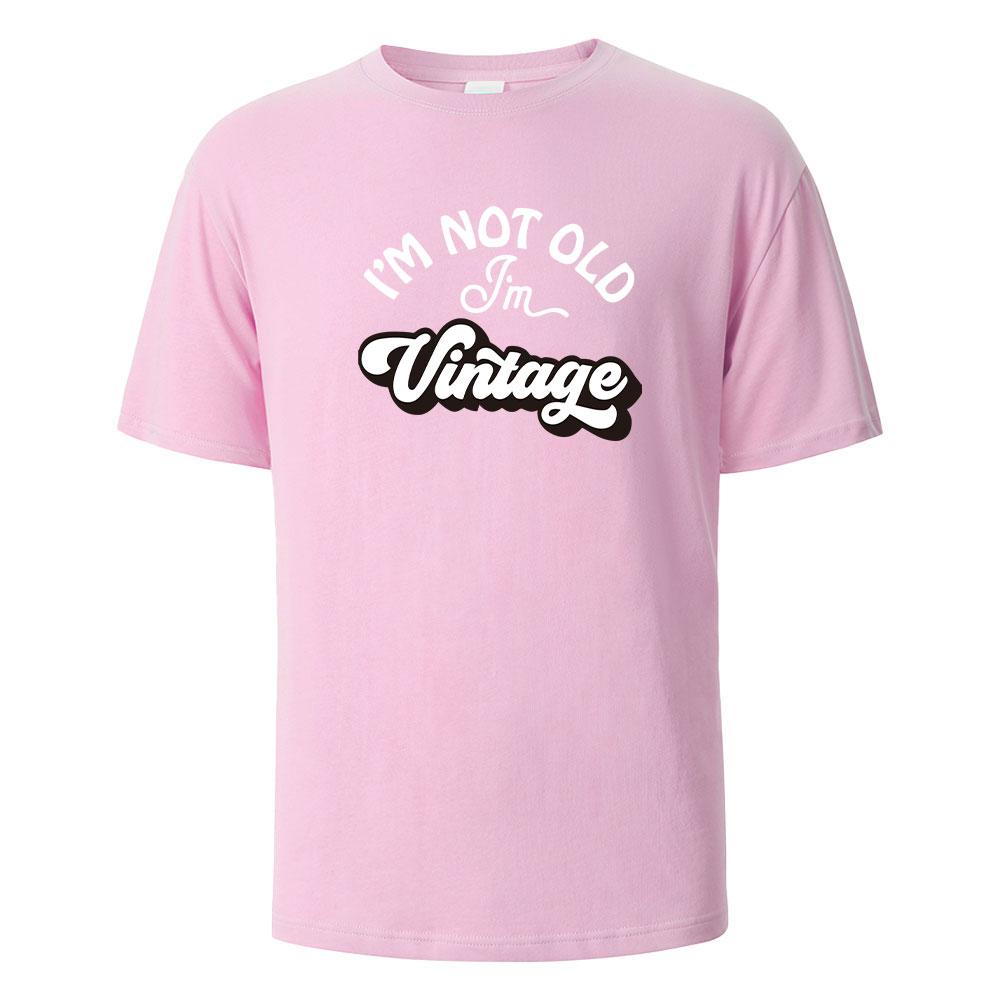 Футболка с принтом «Я не старый», хлопковая, летняя, для мужчин и женщин, 100% хлопок, с круглым вырезом, свободного покроя, с короткими рукавами