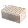 1 Pc Transparent PVC Solid Steel Frame Storage Box,waterproof,underwear Storage Basket,suitable for Home and Dormitory Use
