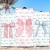 Personalized Big Bow Name Beach Towels For Kids Girls Trip Customize Pool Party Bath Towel With Name Graduation Birthday Gift