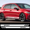 2 шт. Спортивные Виниловые Наклейки Полосы на Пороги Автомобиля Для Volkswagen VW Golf 8 7 5 4 6 GTI MK8 MK7 MK5 MK6 MK4 Автоаксессуары