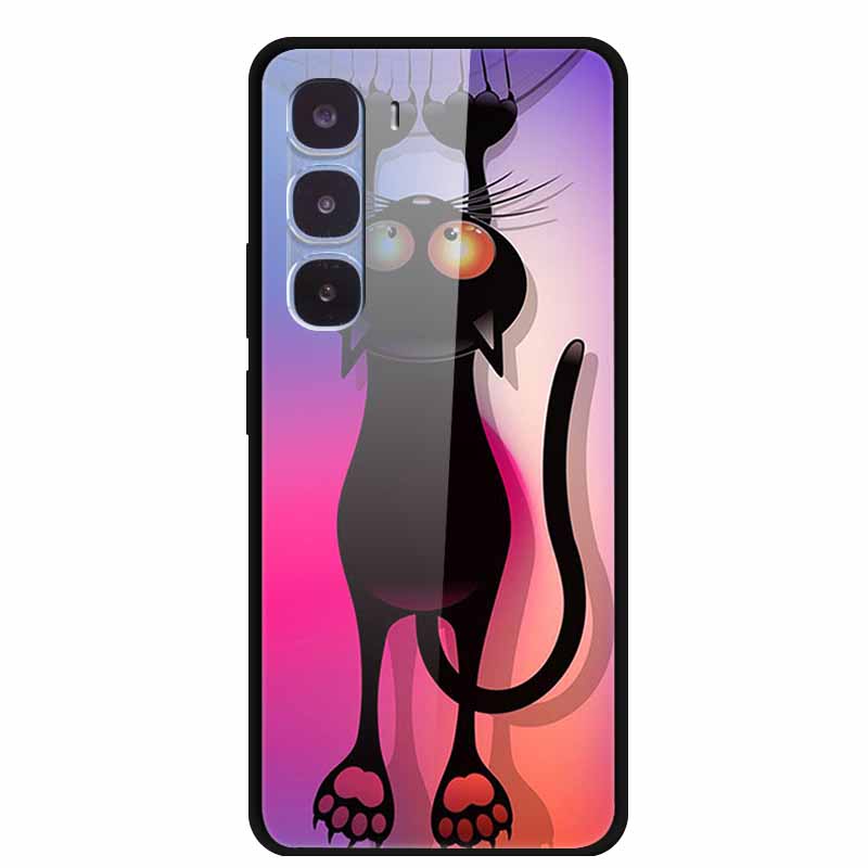 Роскошный Чехол для Infinix Hot 60 Pro X6885 Закаленное Стекло Чехол для Телефона Infinix Hot 60 Pro Модный Животный Защитный Funda