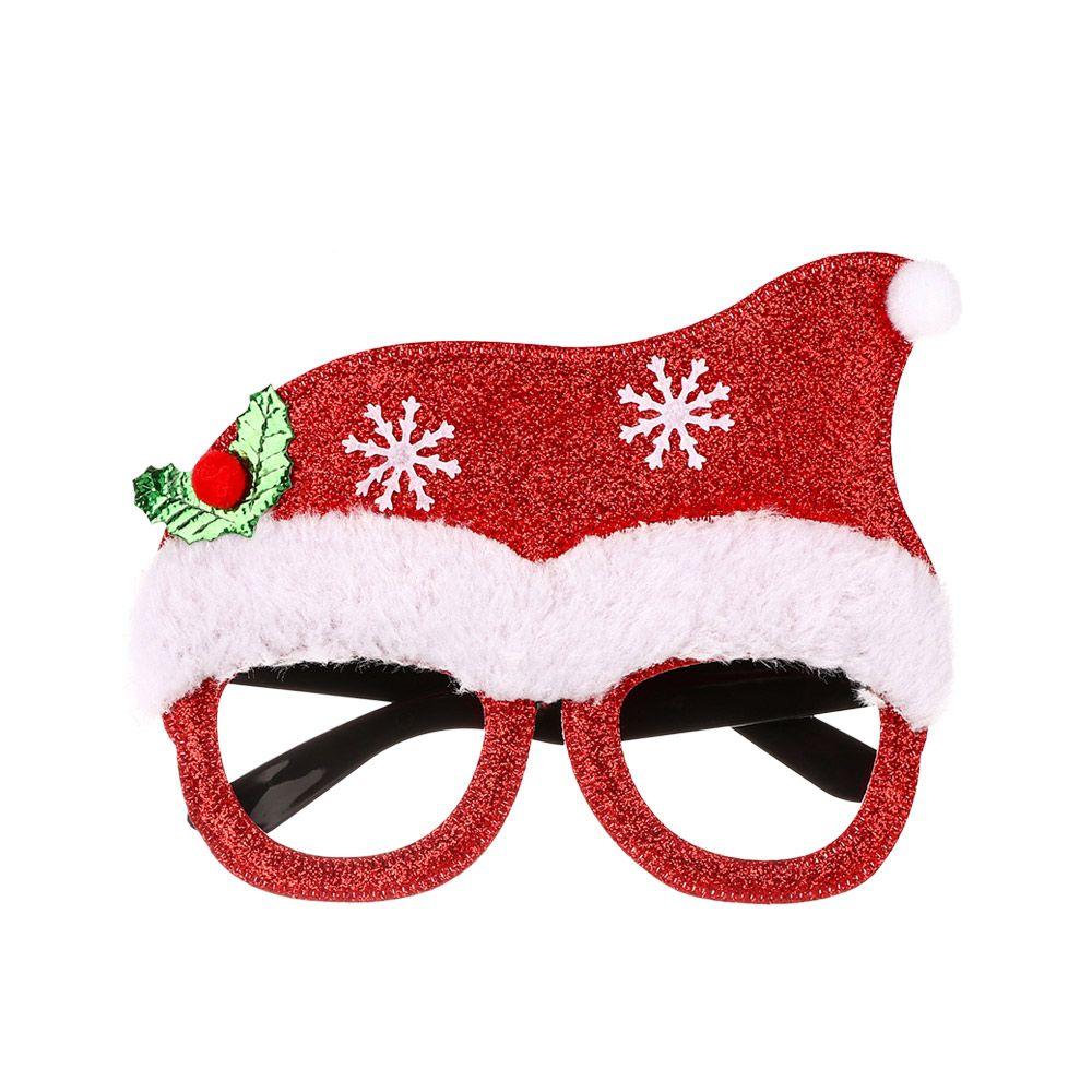 Christmas Decorations Merry Christmas Elk Santa Claus Glasses Xmas Tree Christmas Glasses Frame