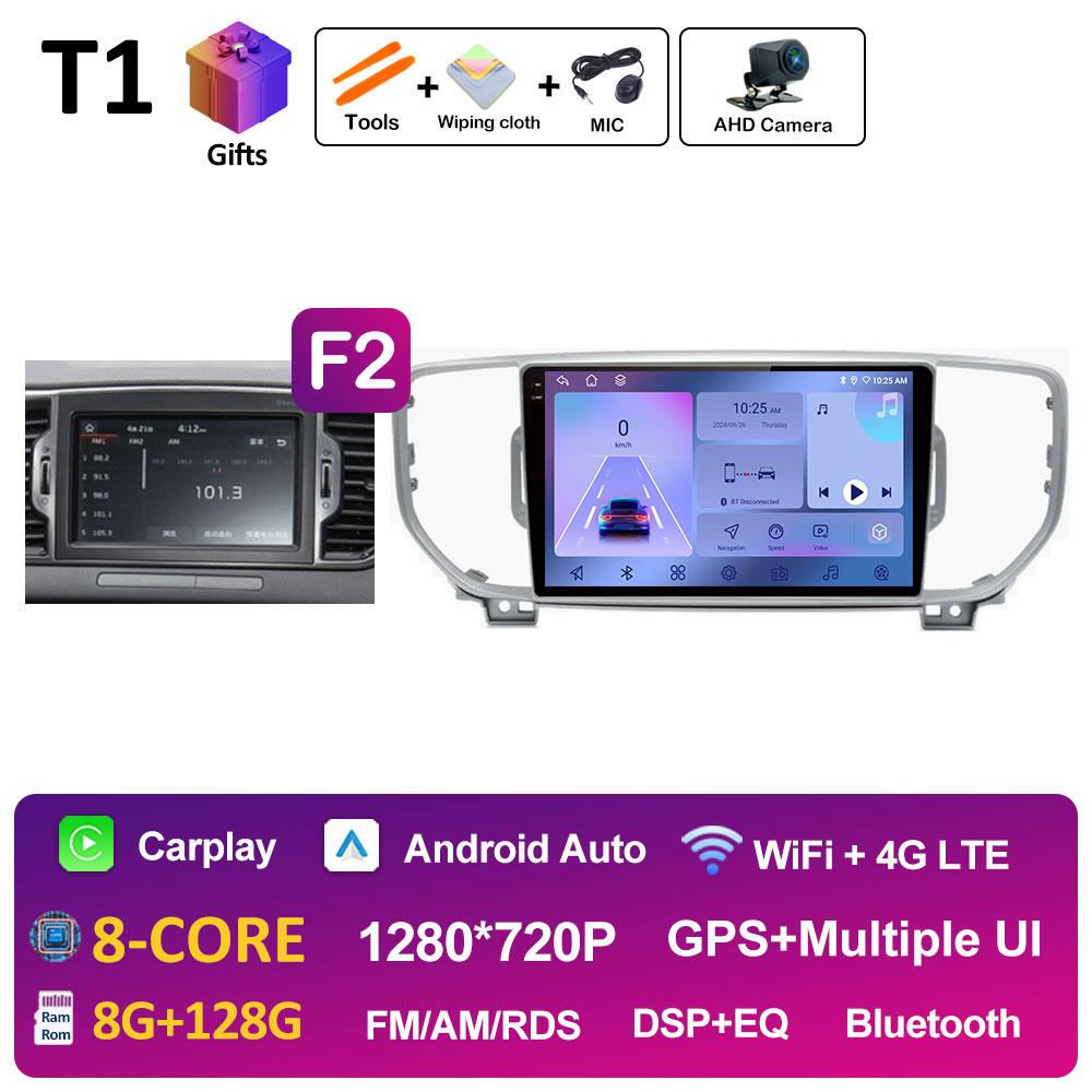 Bluetooth Android 14 для KIA Sportage 4 QL 2016 2017 2018 навигация GPS автомобильный радиоприемник видеоплеер беспроводной Carplay WIFI аксессуары