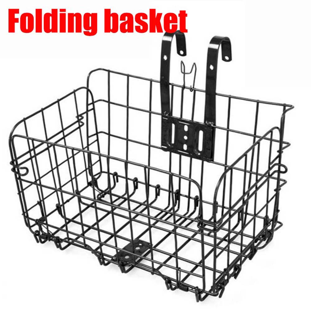 Metal Metal Bracket Cycling Goods Foldable Front Rear Basket Bike Basket Bike Panniers Luggage Rack