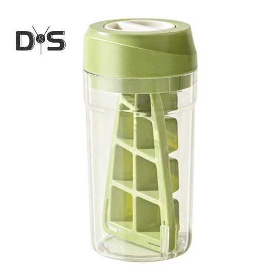 Портативный льдогенератор, бутылка для воды без бисфенола А и лоток для кубиков льда 2 в 1 с поворотным механизмом выпуска, герметичные принадлежности для путешествий, кемпинга, домашнего офиса