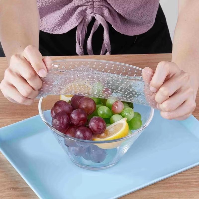 Силиконовые многоразовые крышки для хранения продуктов питания, пластиковая пленка, крышка от брызг для микроволновки, можно мыть в посудомоечной машине, не содержит бисфенол А, кухонные принадлежности