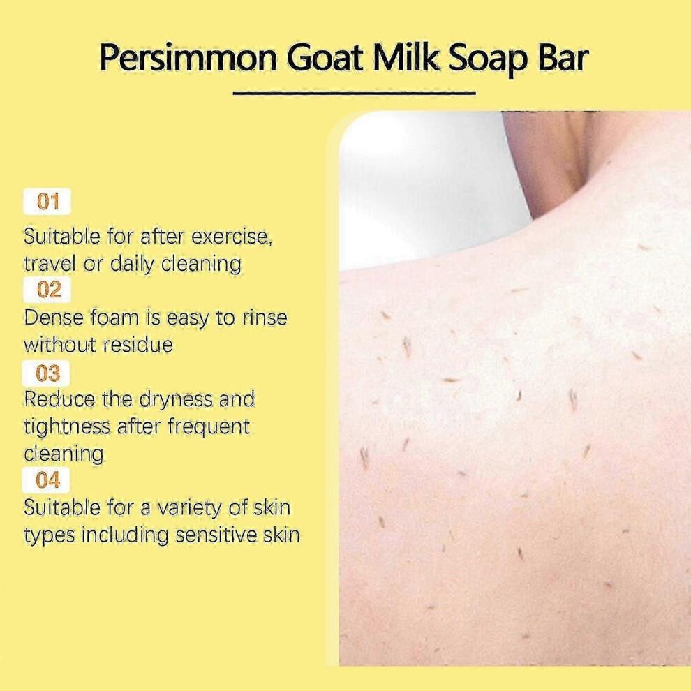 Persimmon Body Wash + Persimmon Soap Bar Set for Body Odor Control, Purifying Deodorizing Body Soap for Eliminating Odor, Skin Brightening