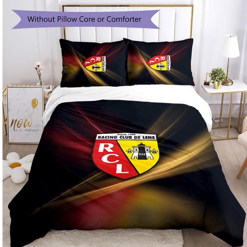 Lens FC Printed 3PCS Bedding Set Breathable Duvet Cover with Pillowcases Decorative Bed Linen for Bedroom Home