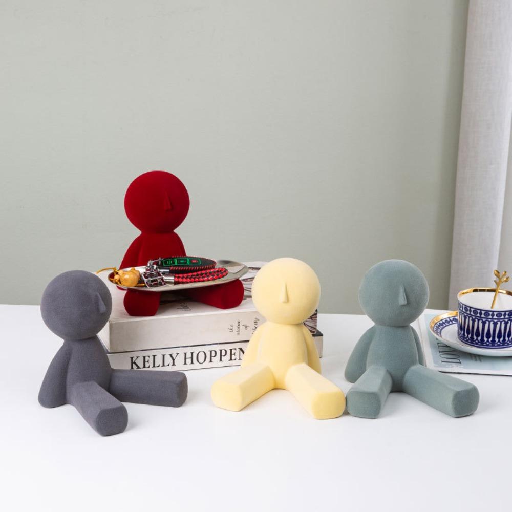 Легкая роскошь ветер бытовые украшения старший чувство рабочего стола флокирование ключ хранения кукла гостиная украшение домашний декор фигурка