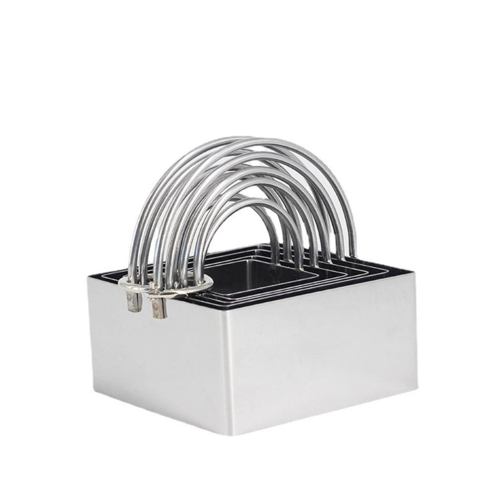 5 Pcs Stainless Steel Biscuit Cutter Molds Square Cookie Mould New Cookie Cutter Set Dough Tools