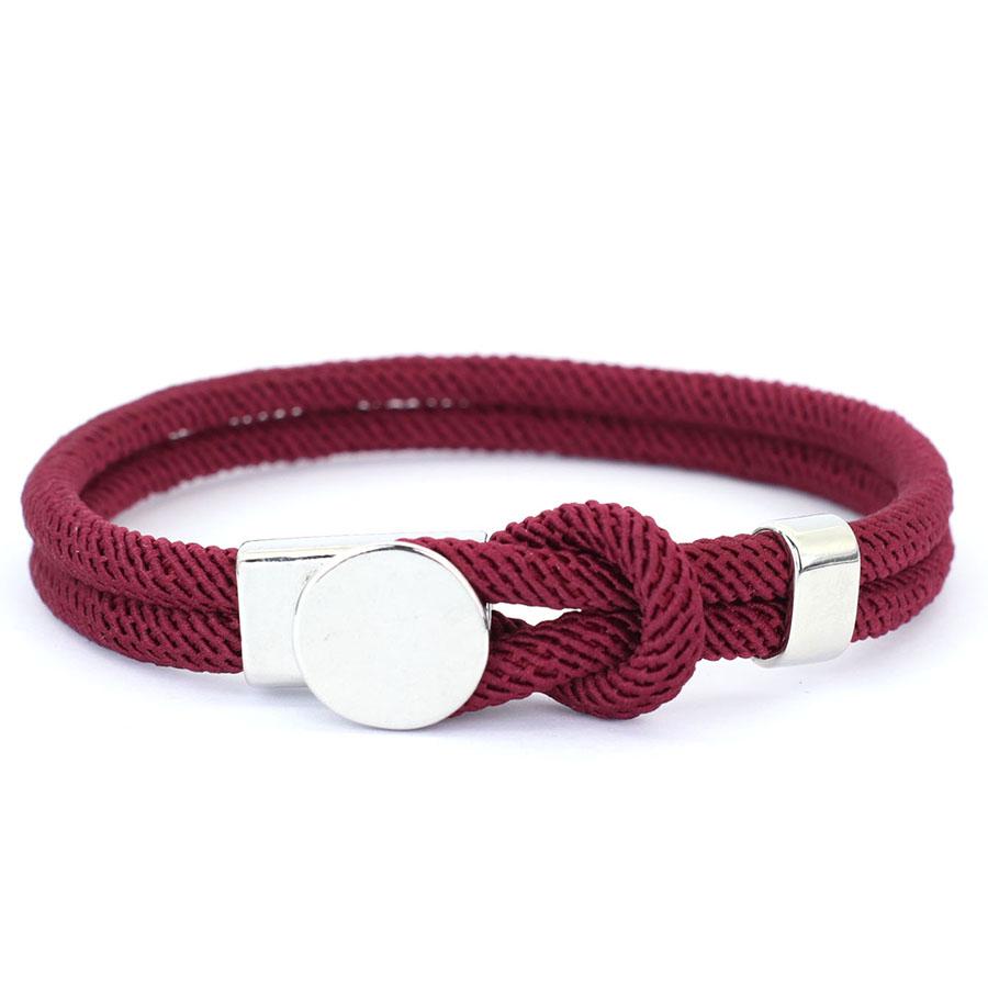 Stylish Men Bracelet Grade A 4mm Rope Wrap Braslet Motorcycle Cool Riding Hand Accessories Good Luck Red Thread Braclet Hombre