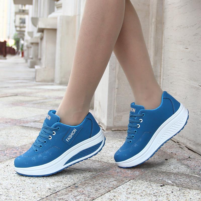 2024 Shoes for Women Autumn Fashion Platform Sneakers Women Plus Size Lacing Casual Sport Shoes Wedge Loafers Zapatos De Mujer