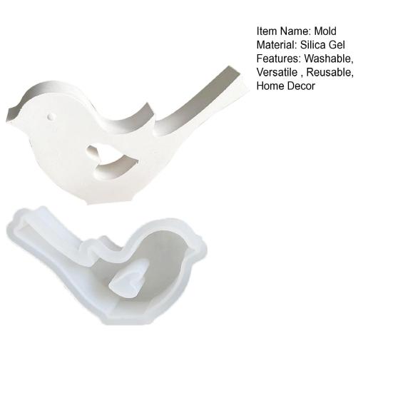 Силиконовая форма для птиц для литья, моющаяся форма для птичьего гипса, смоляная форма, форма для мыла для свечей и птиц