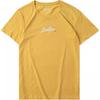 Футболка Li Ning Bad Five Letter с круглым вырезом, удобная, дышащая, универсальная, свободная, с коротким рукавом, женская футболка молочно-конфетно-желтого цвета AHSQ112-2