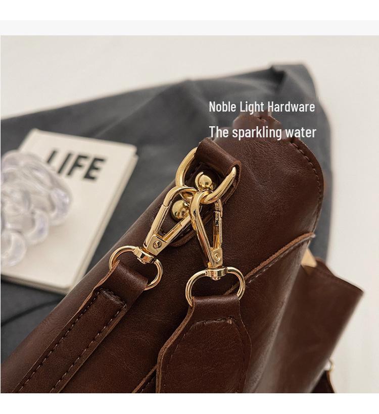 2024 Retro Women's Crossbody Bucket Bag: Early Autumn Versatile Fashion with New Texture