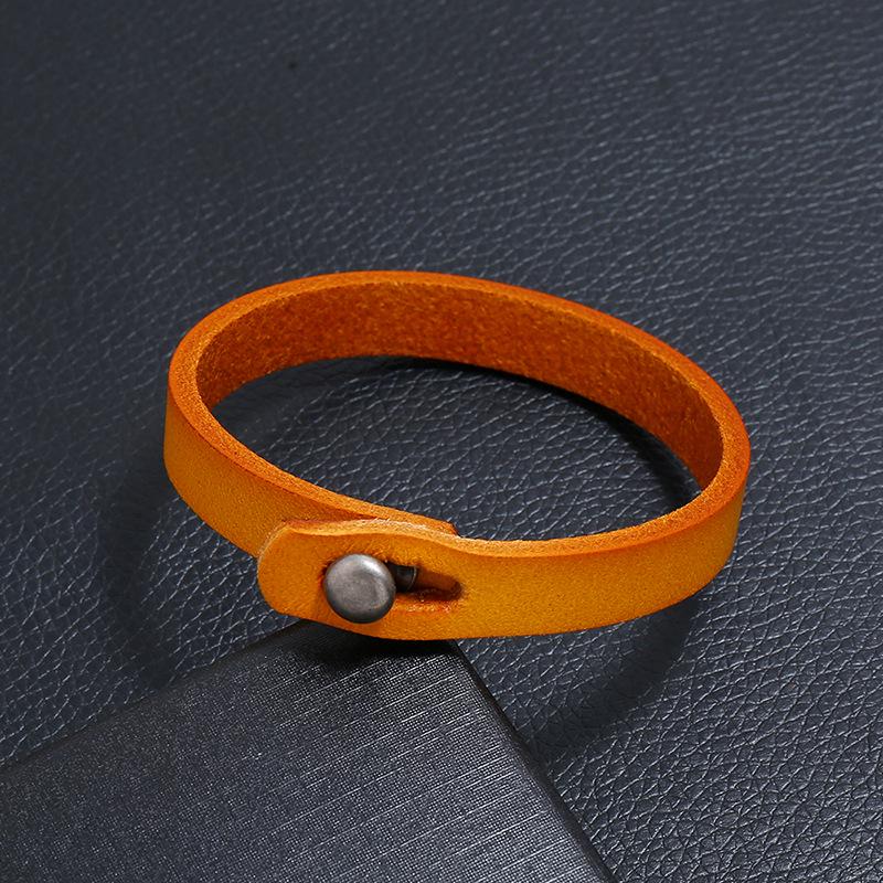 Retro Ethnic Style Handmade Genuine Leather Wristband Cowhide Bracelet Men Internet Famous Personalized Versatile Luxury Jewelry