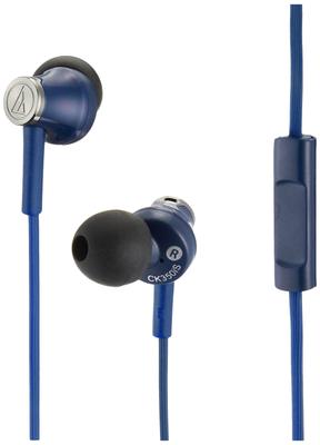 Внутриканальные наушники Audio-Technica ATH-CK350iS BL для смартфона с пультом и микрофоном, синие