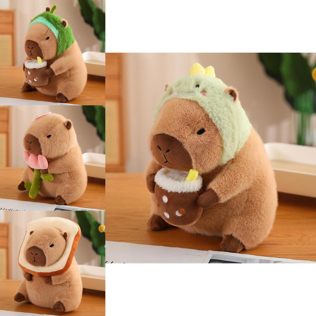 Cute Flower Hug Capybara Plush Doll Soft And Snuggly Stuffed Animal Toy Ideal For Girly Sleepovers 40cm
