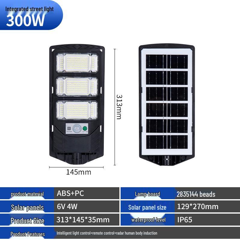 2024 Светодиодный солнечный уличный и настенный светильник: Трехсторонняя наружная водонепроницаемая дворовая арматура