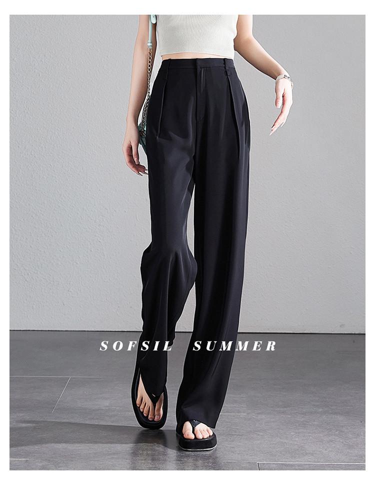 Minimalist Commuter Suit Wide Leg Pants for Women in Summer 2025, Thin, Fashionable, Loose, Versatile, Slimming and Floor Pants